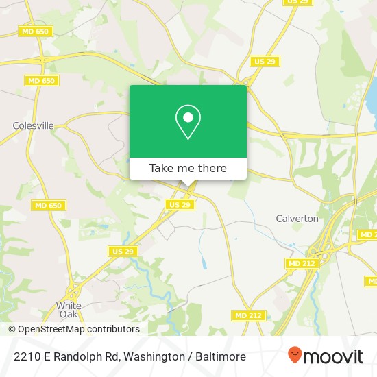 2210 E Randolph Rd, Silver Spring, MD 20904 map