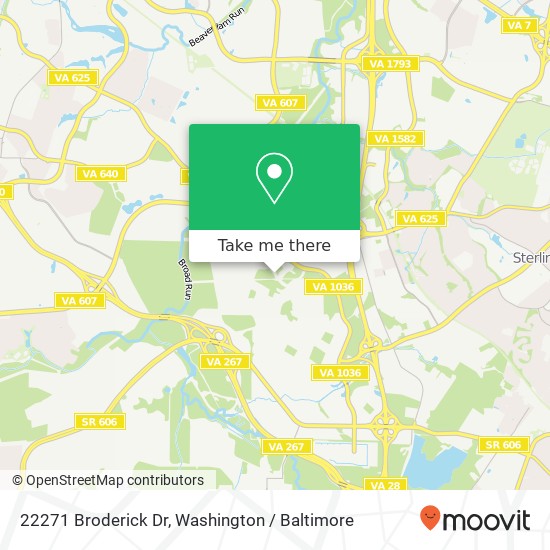 22271 Broderick Dr, Sterling, VA 20166 map