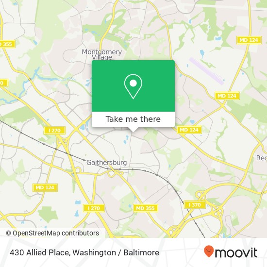 430 Allied Place, 430 Allied Pl, Gaithersburg, MD 20877, USA map