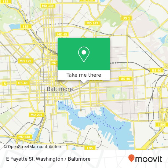 E Fayette St, Baltimore, MD 21231 map