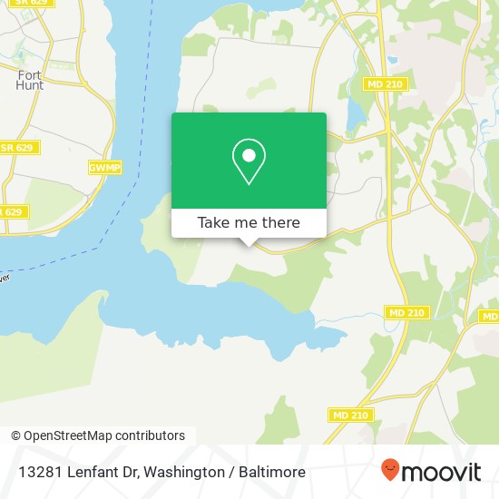 Mapa de 13281 Lenfant Dr, Fort Washington, MD 20744