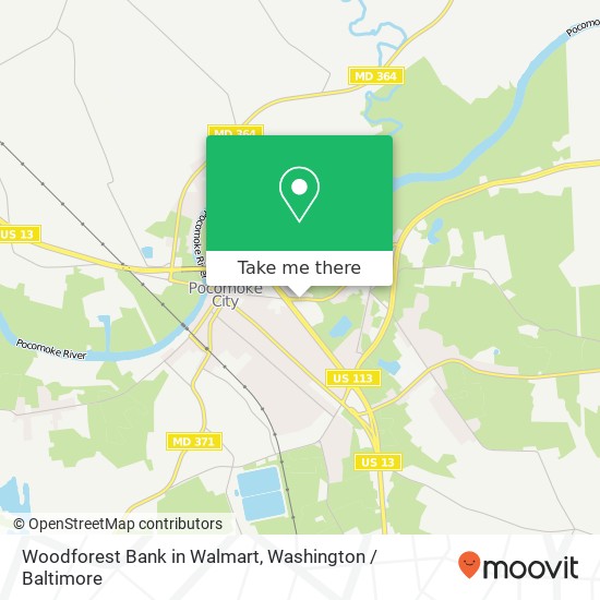 Woodforest Bank in Walmart, 2132 Old Snow Hill Rd map