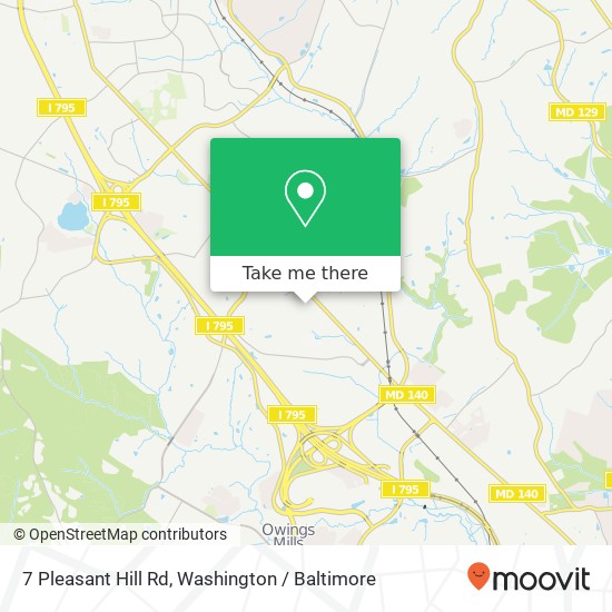 Mapa de 7 Pleasant Hill Rd, Owings Mills, MD 21117