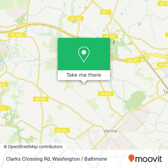 Mapa de Clarks Crossing Rd, Vienna, VA 22182