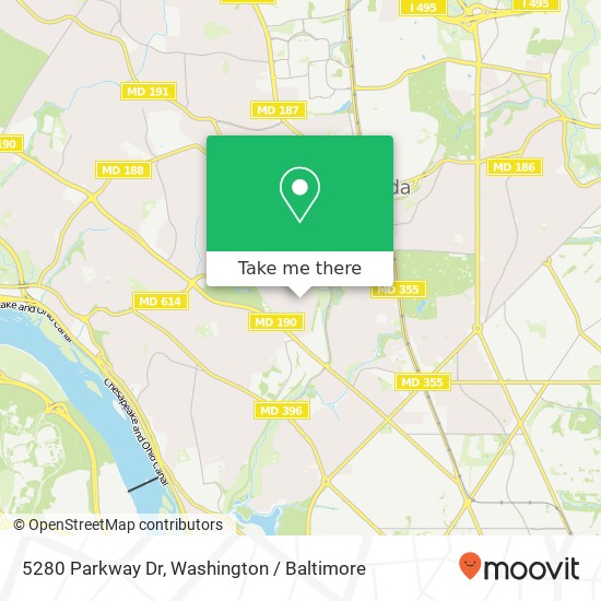 5280 Parkway Dr, Chevy Chase, MD 20815 map