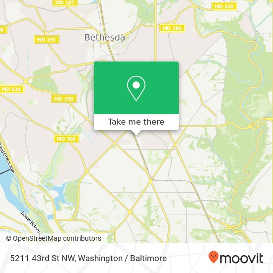 Mapa de 5211 43rd St NW, Washington, DC 20015
