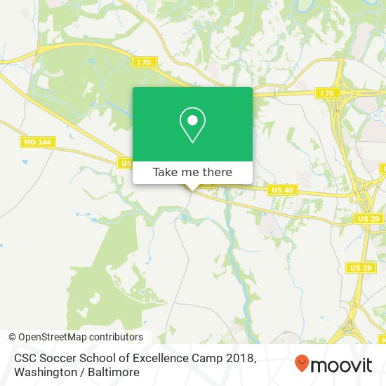 CSC Soccer School of Excellence Camp 2018, 10009 Frederick Rd map