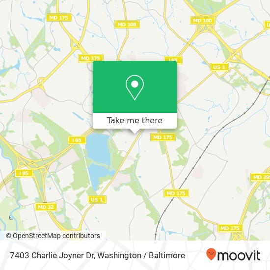 Mapa de 7403 Charlie Joyner Dr, Jessup, MD 20794