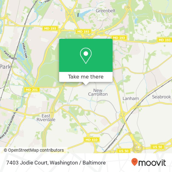 7403 Jodie Court, 7403 Jodie Ct, New Carrollton, MD 20784, USA map