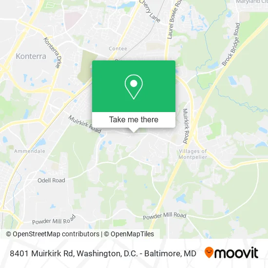Mapa de 8401 Muirkirk Rd