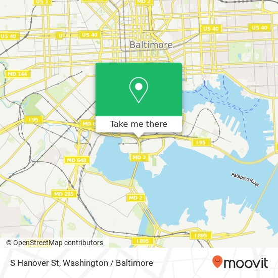 S Hanover St, Baltimore, MD 21230 map
