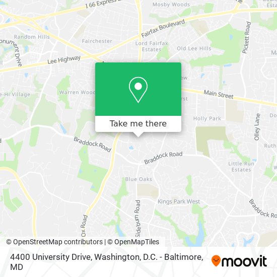 Mapa de 4400 University Drive