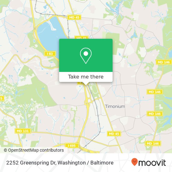 Mapa de 2252 Greenspring Dr, Lutherville Timonium, MD 21093