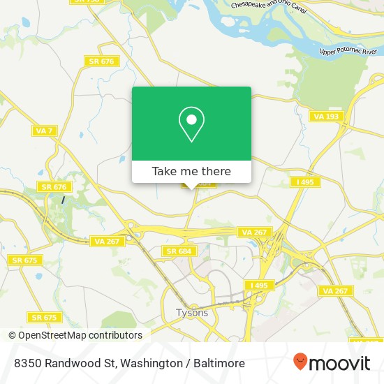 Mapa de 8350 Randwood St, McLean, VA 22102