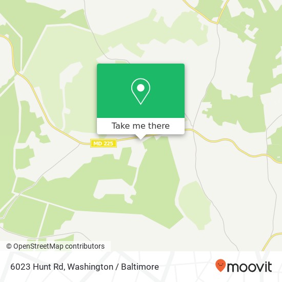 Mapa de 6023 Hunt Rd, La Plata, MD 20646