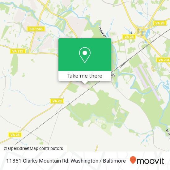 Mapa de 11851 Clarks Mountain Rd, Bristow, VA 20136