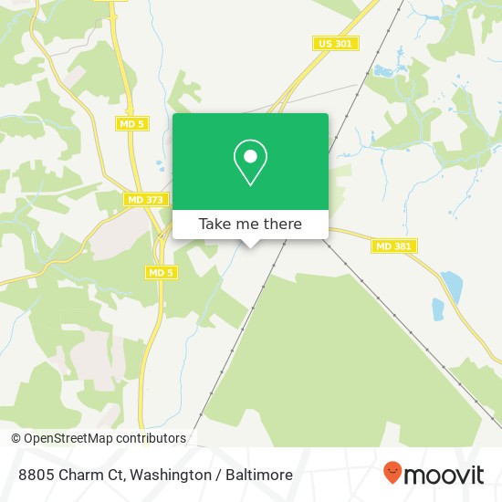 Mapa de 8805 Charm Ct, Brandywine, MD 20613