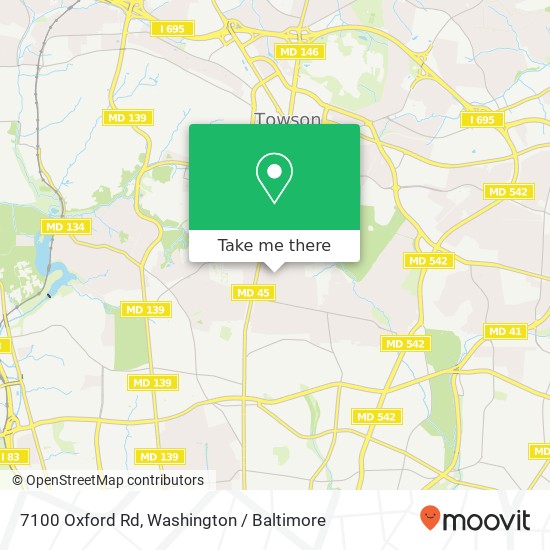 Mapa de 7100 Oxford Rd, Baltimore, MD 21212