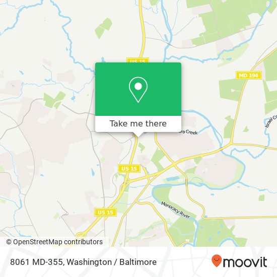 8061 MD-355, Frederick, MD 21701 map