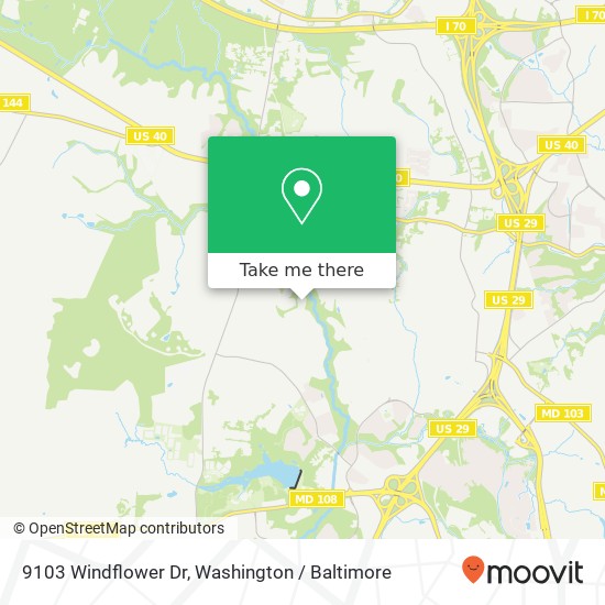 Mapa de 9103 Windflower Dr, Ellicott City, MD 21042