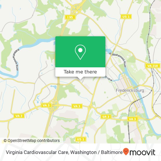 Mapa de Virginia Cardiovascular Care, 2535 Cowan Blvd