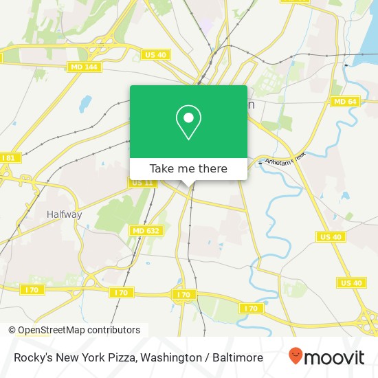Rocky's New York Pizza, 907 S Potomac St map