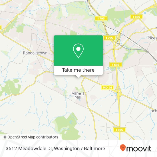 3512 Meadowdale Dr, Windsor Mill, MD 21244 map