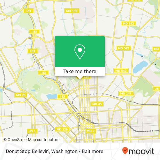 Donut Stop Believin', 10 Art Museum Dr map