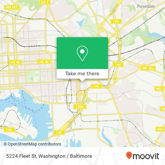 Mapa de 5224 Fleet St, Baltimore, MD 21224