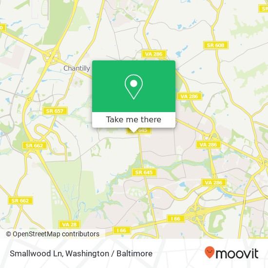 Mapa de Smallwood Ln, Chantilly, VA 20151