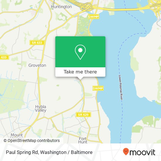 Mapa de Paul Spring Rd, Alexandria, VA 22307