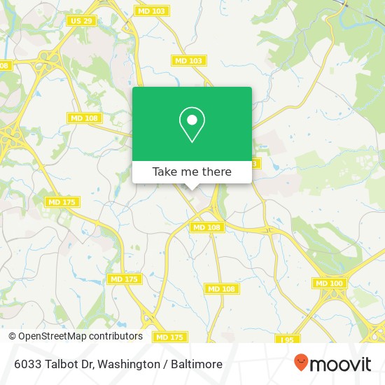 6033 Talbot Dr, Ellicott City, MD 21043 map