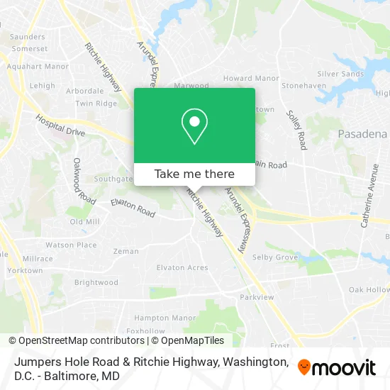 Mapa de Jumpers Hole Road & Ritchie Highway