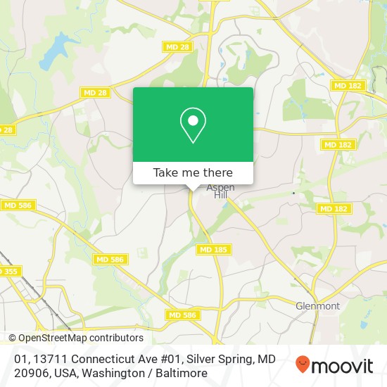 Mapa de 01, 13711 Connecticut Ave #01, Silver Spring, MD 20906, USA