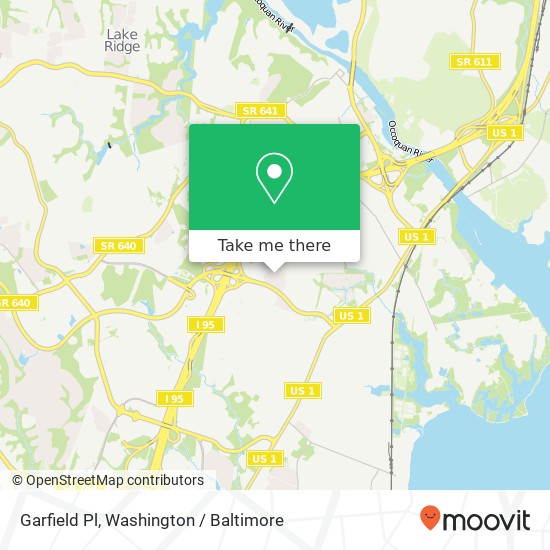 Mapa de Garfield Pl, Woodbridge, VA 22191