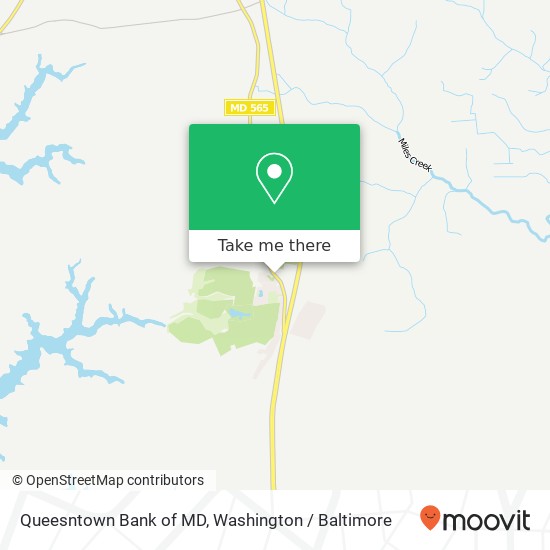 Mapa de Queesntown Bank of MD, 4021 Main St
