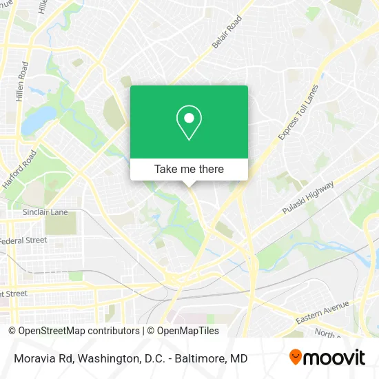 Moravia Rd map