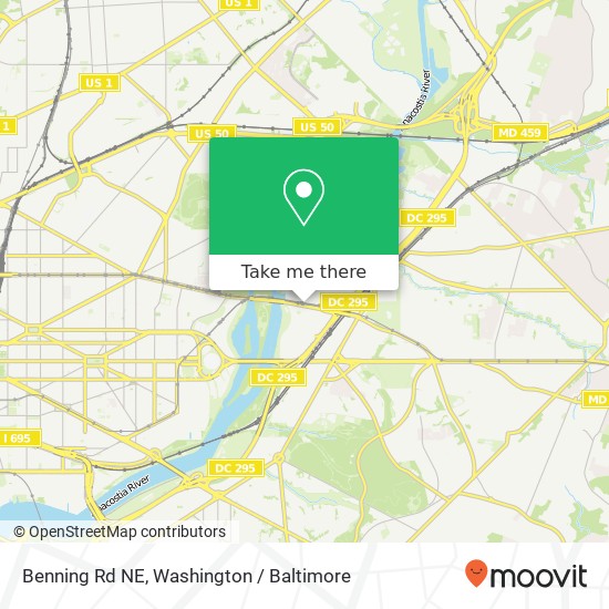 Benning Rd NE, Washington, DC 20019 map