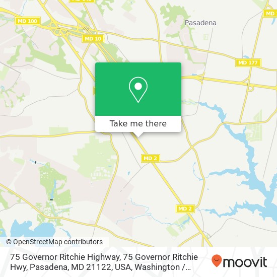 75 Governor Ritchie Highway, 75 Governor Ritchie Hwy, Pasadena, MD 21122, USA map