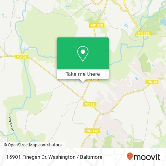 Mapa de 15901 Finegan Dr, Germantown, MD 20874