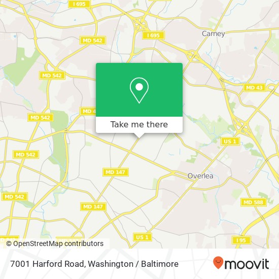 Mapa de 7001 Harford Road, 7001 Harford Rd, Baltimore, MD 21234, USA