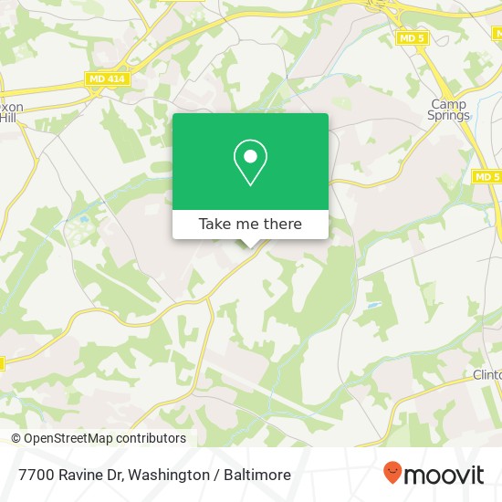 Mapa de 7700 Ravine Dr, Fort Washington, MD 20744