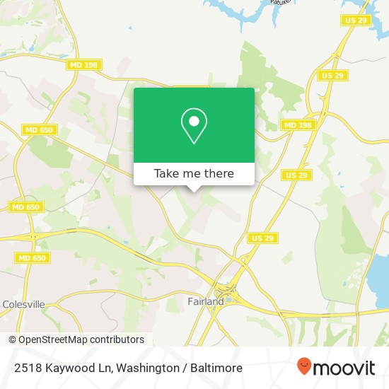 2518 Kaywood Ln, Silver Spring, MD 20905 map