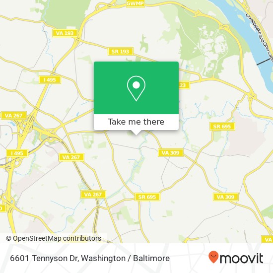 6601 Tennyson Dr, McLean, VA 22101 map