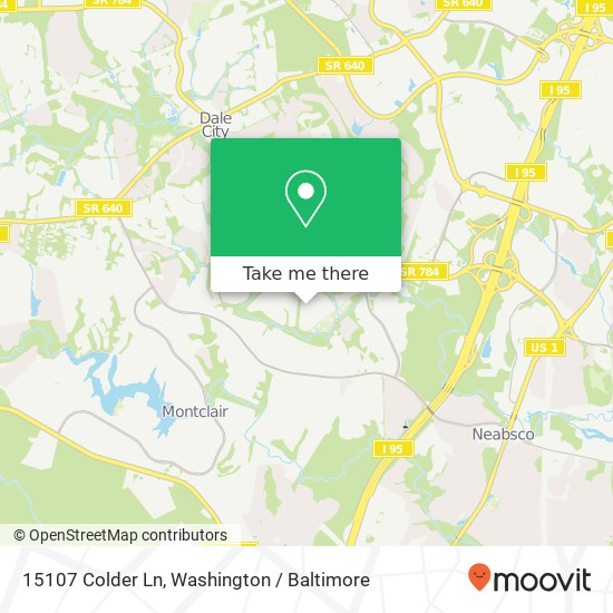 Mapa de 15107 Colder Ln, Woodbridge, VA 22193