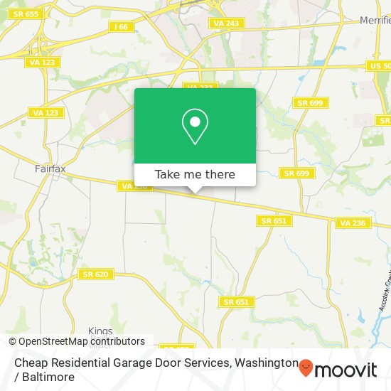 Cheap Residential Garage Door Services, 9480 Main St map