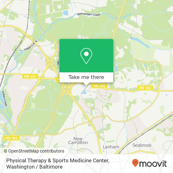 Physical Therapy & Sports Medicine Center, 7500 Hanover Pkwy map