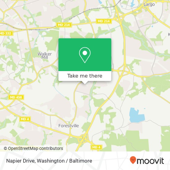 Mapa de Napier Drive, Napier Dr, Forestville, MD 20747, USA