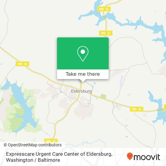 Mapa de Expresscare Urgent Care Center of Eldersburg, 1311 Londontown Blvd