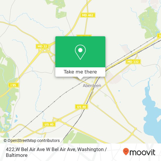 422,W Bel Air Ave W Bel Air Ave, Aberdeen, MD 21001 map